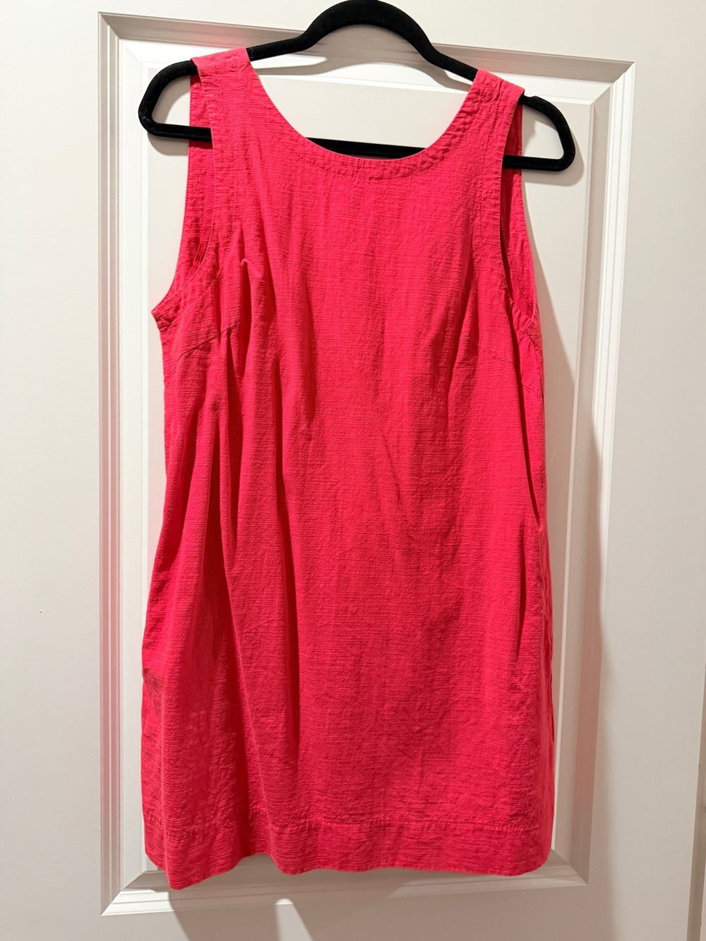 Sleeveless Red Linen Dress